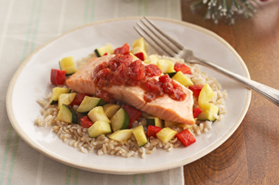 Sencilla cena de salmón